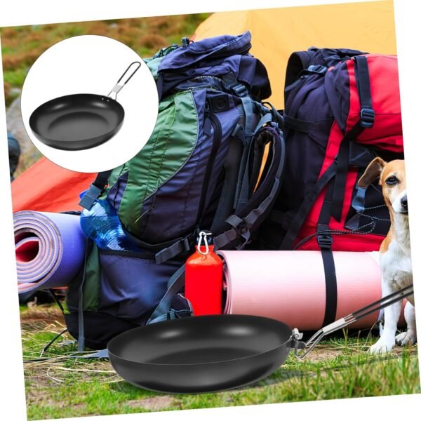 Camping Pan Grill Topper Cooker Camping Pan Griddle Plate Cuisine Induction Frying Saucepan Frying Pans Nonstick Fry Pan Nonstick Frying Pan Camping Kettle Curry Pan Iron - Image 9