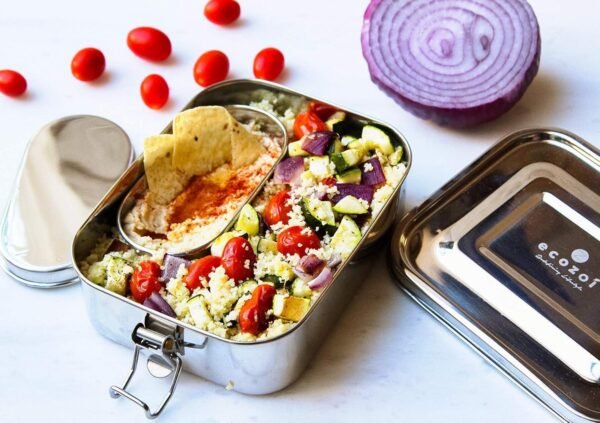 Stainless Steel Lunch Box, Leak Proof 1 Tier Eco Metal Bento Box | Bonus Pod And Redesigned Silicone Seal | Sustainable Zero Waste Eco Friendly Food Storage Container - Image 3