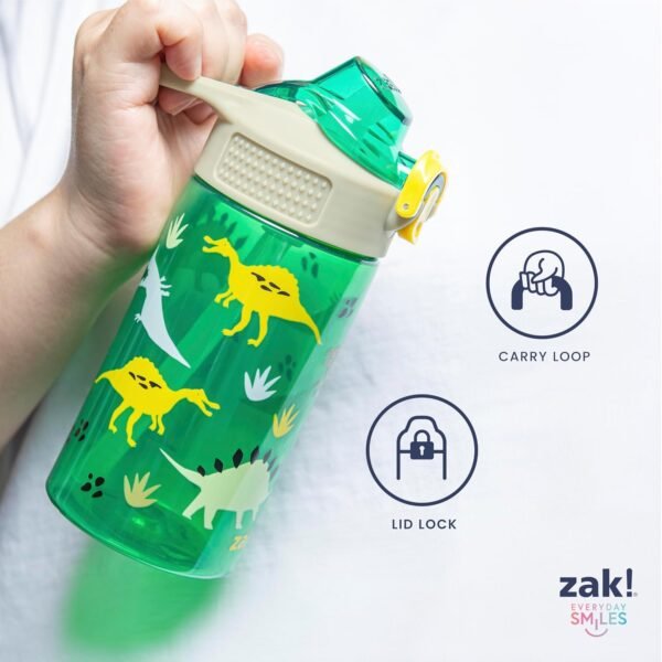 Zak Designs Marvel Spider-Man Sage Kids Water Bottle For School or Travel, 14oz Stainless Steel Water Bottle With Straw, Handle, and Leak-Proof, Pop-Up Spout Cover (Spidey and His Amazing Friends) - Image 6