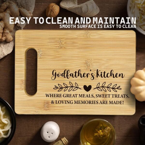 Godfather Cutting Boards for Kitchen, Godfather Gifts Bamboo Cutting Board, Godfather's Kitchen Decorative Cutting Board, Best Godfather Gifts, Godfather Gifts for Men, Gifts for Godfather - Image 4