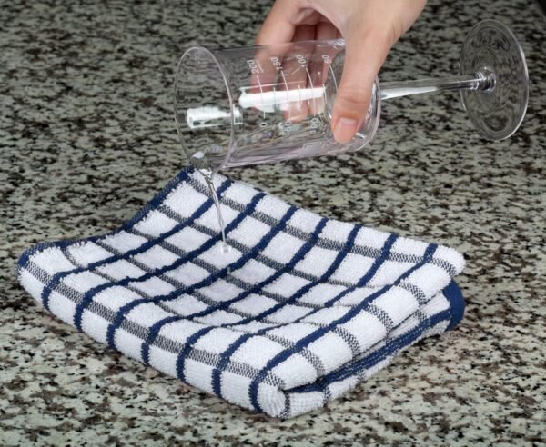 White Classic Premium Dish Towels for Kitchen, with Hanging Loop [8 Pack] Heavy Duty Absorbent 100% Cotton 410 GSM Terry Kitchen Towels, 16x26 (Multi) - Image 5