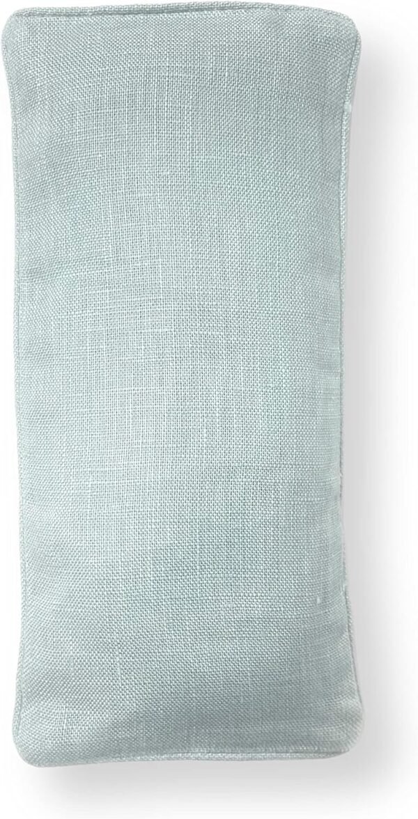 Organic Linen Eye Pillow - Lavender & Flaxseed for Relaxation, Yoga, Stress Relief - Microwavable Heating Pad & Cool Compress - Made in USA - Gifts for Meditation - (Unscented) - Image 4