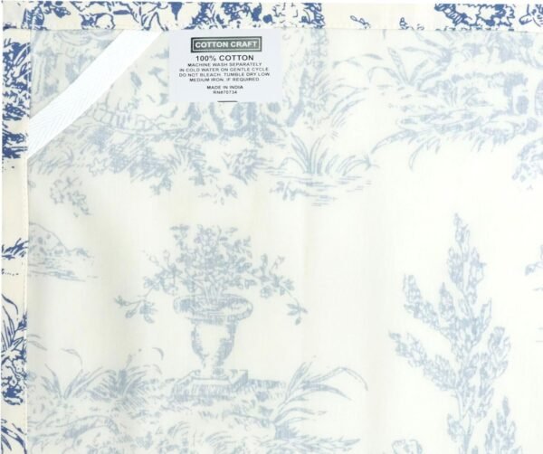 COTTON CRAFT Kitchen Towels - 100% Cotton 4 Pack French Country Toile Dish Towel - Decorative Tea Towel - Soft Hand Towel - Absorbent Dish Towels for Drying Dishes - Reusable Dish Cloth - 16x28 - Blue - Image 7