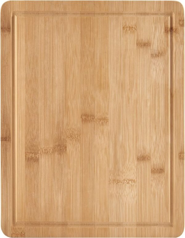 Farberware Bamboo Bread Cutting Board with Finger Grip and Juice Groove, 11x14 Inch, Bamboo - Image 2