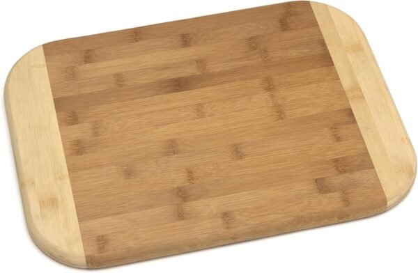 Lipper International Bamboo Wood Two-Tone Kitchen Cutting and Serving Board, Large, 15-3/4" x 11-3/4" x 3/4"