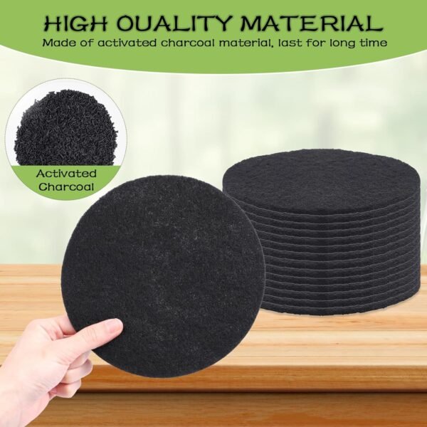 12 Pack Compost Bin Filter, 6.7 inch Charcoal Filters for Kitchen Compost Bucket Home Countertop Compost Pail Relpacement Filter - Image 3