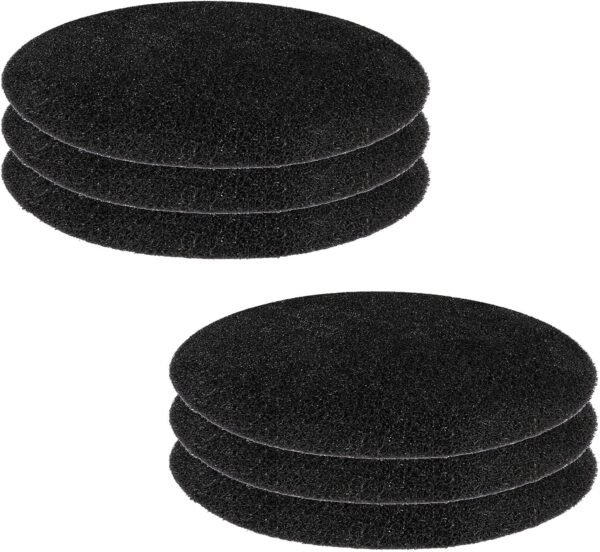 Charcoal Filters for Kitchen Compost Bin, 6 Pack Compost Filters for Countertop Bin Pail Replacement, Activated Charcoal Home Bucket Refill Sets, Round 6.7 Inch