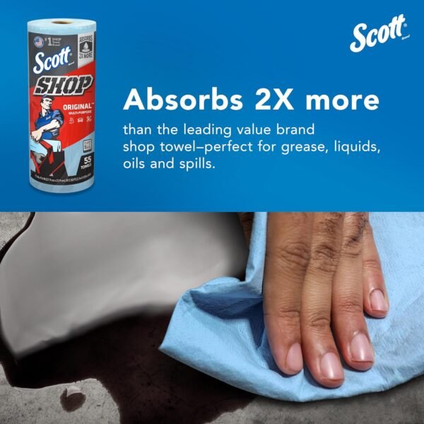 Scott Blue Shop Towels 75147, 55 Sheets/Roll, 12 Rolls/Carton - Image 12