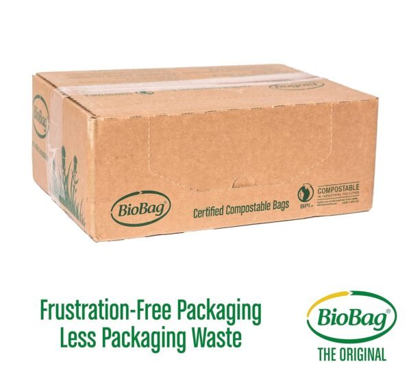 BioBag (USA) The Original Compostable Bag, 64 Gallon, 60 Count, 100% Certified Compostable Trash Bag Liners for Food Waste, Extra Strong and Durable, Trash Bag - Image 2
