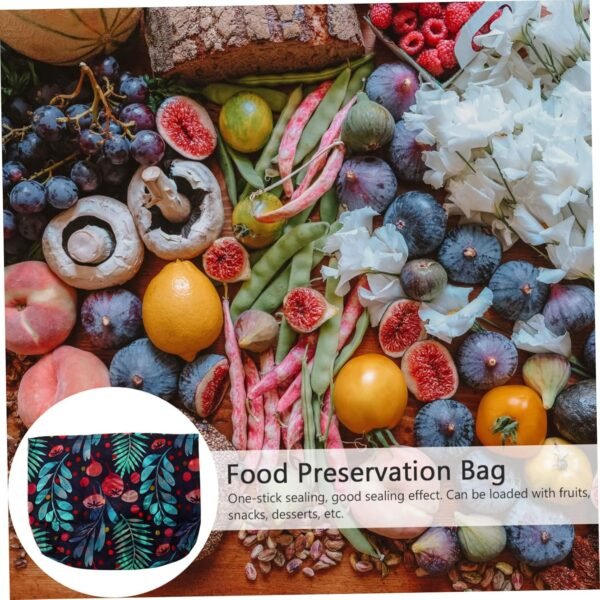 SHOWERORO 1pc Beeswax Storage Bag Easter Party Snack Pouch Cheese Container Mini Freezer Fruit Sealing Bag Freezer Mini Beeswax Cling Film Beeswax Bag Natural Beeswax Food Sandwich - Image 3