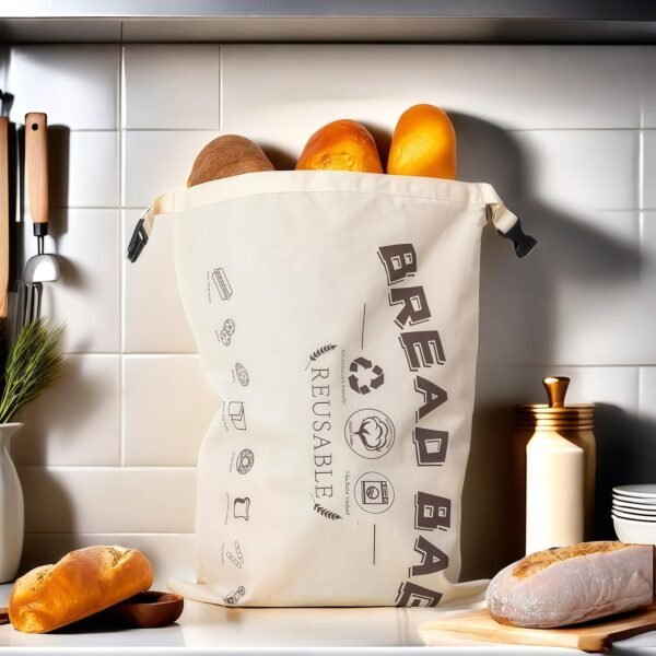 Homemade Sourdough Bread Bags: Reusable, Eco-Friendly Beeswax Bread Storage Containers for Fresh Loaves 2-Pack - Image 8