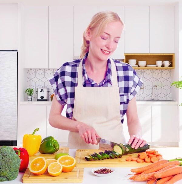 Bamboo cutting boards for Kitchen, Bamboo cutting board set of 3 with Juice Groove & Side handles, Thick Chopping Board for Meat, Veggies, Wooden cutting board set, Kitchen Must Have, Best Gift Idea - Image 5