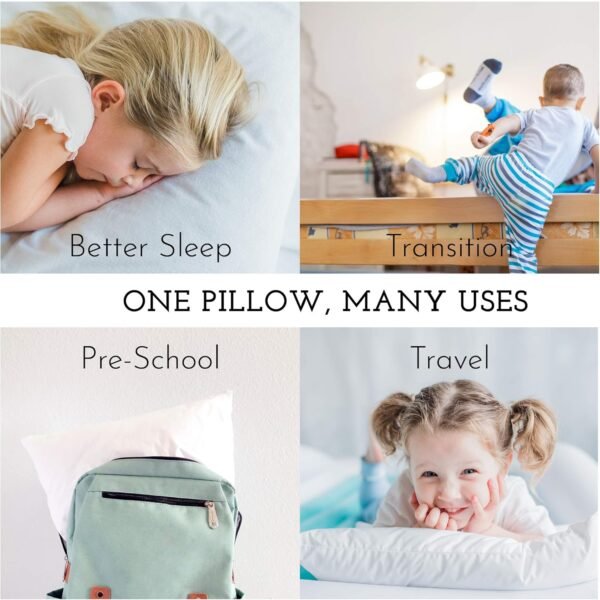 Youth Pillow - 16 X 22 - Soft & Hypoallergenic - Better Sleep for Kids - Perfect Size - Backed by Our Love The Fluff Guarantee (1 Pack) - Image 6