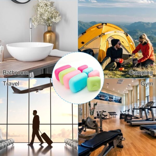 RETON 4 Pcs Travel Soap Container, Portable Soap Holder Dish, Plastic Shampoo Bar Box Case for Bathroom, Shower, Camping, Gym, Outdoor, Hiking, Home (2 Small+2 Large) - Image 6