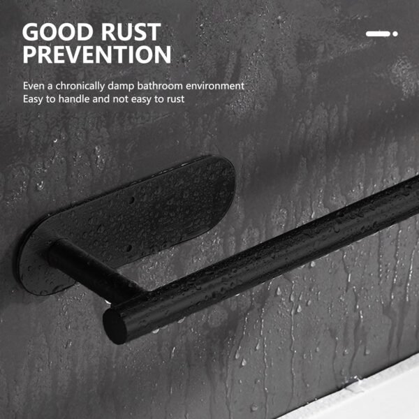 Paper Towel Holders for Kitchen, Adhesive Paper Towel Roll Rack for Bathroom Towel, Matte Black Paper Towel Holder 304 Stainless Steel, Under Cabinet Paper Towel Holder - Image 6