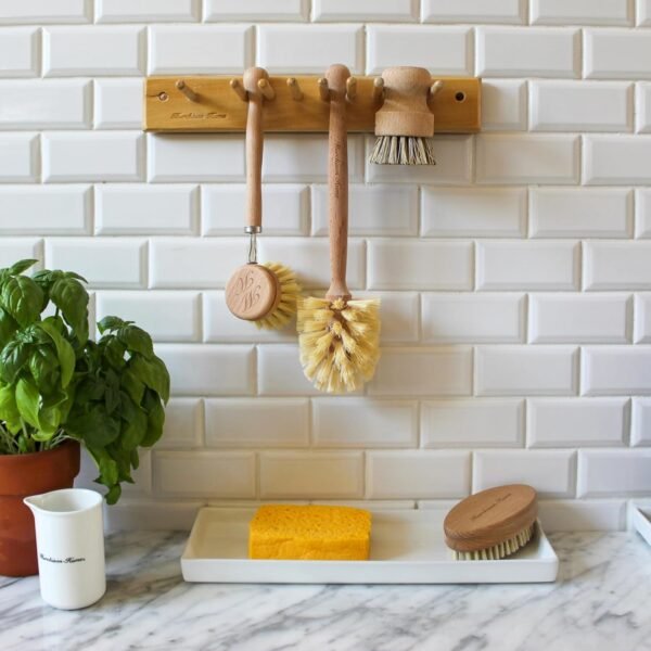 Murchison-Hume Compostable Dish Brush with Wooden Handle, Replaceable Scrubber Head, No Plastic Parts, All-Natural Materials Scrubbing Tool for Cleaning Pans, Pots, and Kitchen Sink, 8.3 inches - Image 6