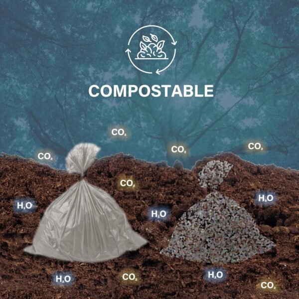 13 Gallon Compost Bags, US BPI ASTM D6400 Certified Compostable Trash Bags, Extra Thick Tall Kitchen Waste Bags for Food Scrap, 50 Count - Image 2