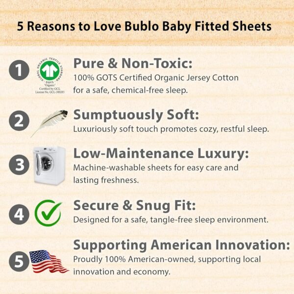 3 Pack Organic Muslin Bedside Bassinet Sheets Compatible with Mika Micky, Baby Delight, Dream On Me, AMKE and Other Bassinet Pads Size Between 17-21 in Width, 29-33 in Length, and 1.5-4 in Thick - Image 2