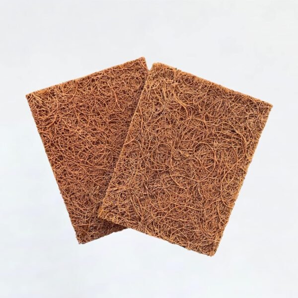 Marasol Soap Saver and Scrub Pad (2) | Coconut Fiber - Compostable | Plastic Free - Zero Waste | Bar Soap Holder | Tough Non-Scratch Scour Pad | Vegetable Brush | 2-Pack - Image 2