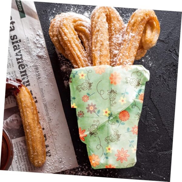 NOLITOY 3pcs Beeswax Wrap Food Beewax Wraps Reusable Food Wraps Beewax Wraps for Bowl Fresh Keeping Beewax Wraps Reusable Beeswax Cloth Sustainable Wax Cloth Beeswax Preservation Wraps - Image 8
