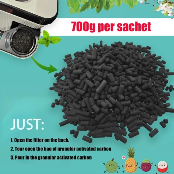 1.55 Pounds Oversized Pack Replacement Odor Absorbing Filter Refills for Smart Waste Kitchen Composter, Activated Charcoal for Electric Compost Bin Odor Control - Image 6