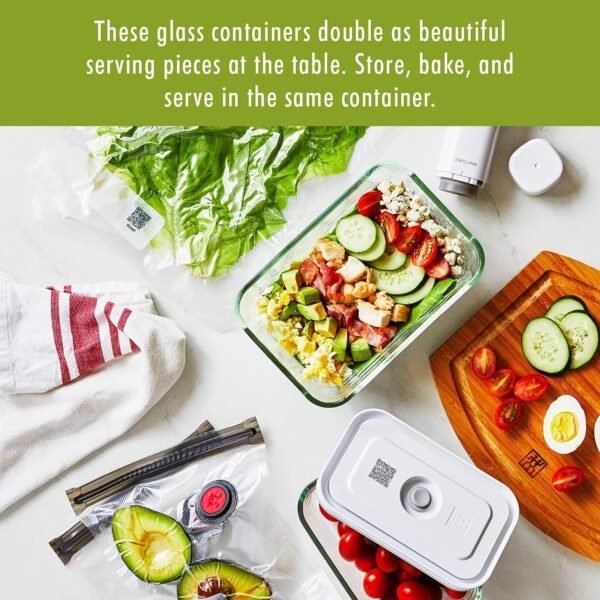 ZWILLING Fresh & Save 3-pc Glass Food Storage, Meal Prep Container, Assorted Sizes - Image 15