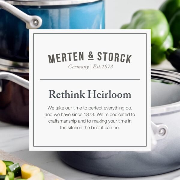 Merten & Storck European Crafted Steel Core Enameled Cookware, 9.5" Frying Pan Skillet, Induction, PFAS & PTFE Free, Dishwasher Safe, Oven & Broiler Safe, Merlot Red - Image 7