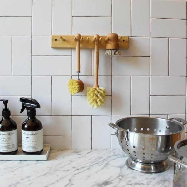 Murchison-Hume Compostable Dish Brush with Wooden Handle, Replaceable Scrubber Head, No Plastic Parts, All-Natural Materials Scrubbing Tool for Cleaning Pans, Pots, and Kitchen Sink, 8.3 inches - Image 5