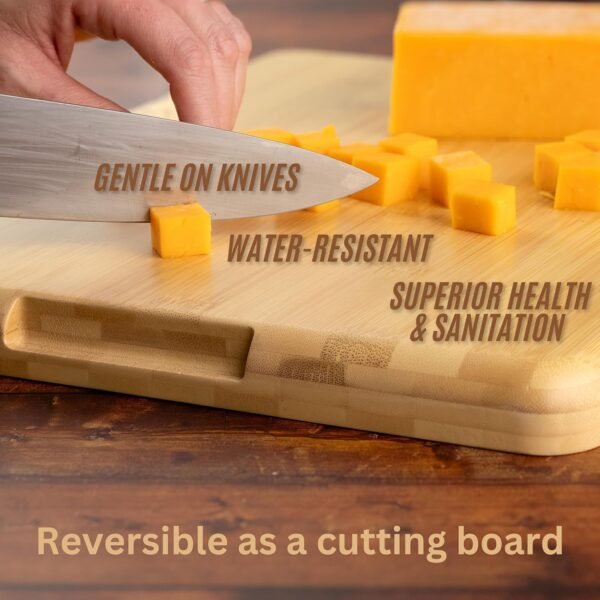Cover&Board 2-in-1 Charcuterie Board with Lid and Cutting Board - Versatile Bamboo Cutting Board & Travel Charcuterie Board with Lid - Cheese Board - Large 12x16 Charcuterie Boards with Lid - Image 7