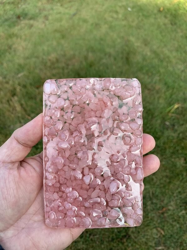 2Packs Handmade Rose Quartz and Amethyst Bar Soap Holder Stone Soap Dish for Shower and Bathroom Decor, Natural Soap Tray to Keep The Soap Dry (Amethyst+Pink Crystal) - Image 3