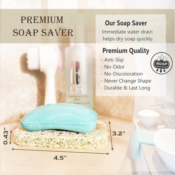It's Senah [8Pack Keep Soap Clean & Fresh Bathroom Soap Dishes, Soap Saver Set | Eco-Friendly, Recyclable | Flexible & Durable Soap Lift | BPA-Free, Non-Slip Bath Soap Holders - Image 2