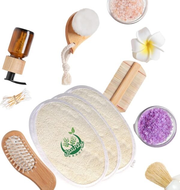 Jaunty Natural Loofah (3PC Pack) Sponge Exfoliating Body Scrubber Made with Eco-Friendly and Biodegradable Suitable for Women, Babies and Men, - Image 7