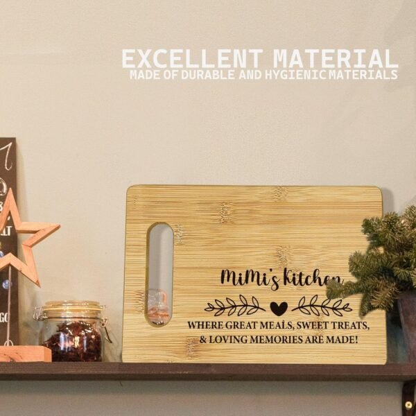 Mimi Cutting Boards for Kitchen, Grandma Bamboo Cutting Board, Mimi's Kitchen Decorative Cutting Board, Mimi Gifts, Mimi Gifts for Grandma, Gifts for Mimi, Grandma Cutting Board Gift - Image 2