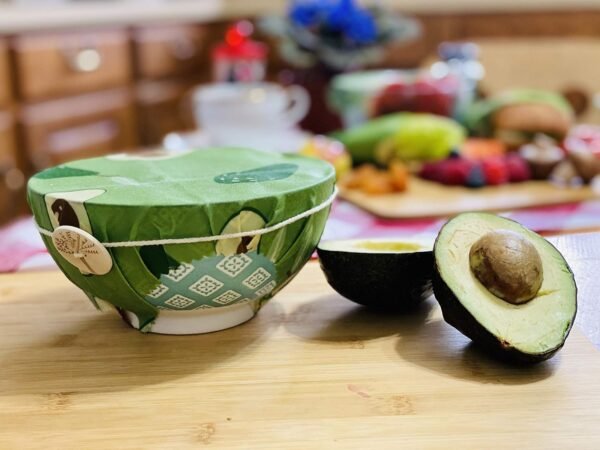 UGOS Organic Beeswax Food Wraps Roll - Reusable Bees Wax Paper Wrap (Green Avocado) - Image 6