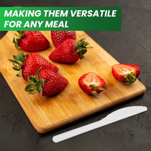 Compostable Cutlery Set | Compostable Bamboo Utensils, Disposable Cutlery Set - Compostable Forks & Bamboo Spoons | Biodegradable Cutlery Serving Utensils Picnics | 180 Counts - Image 4