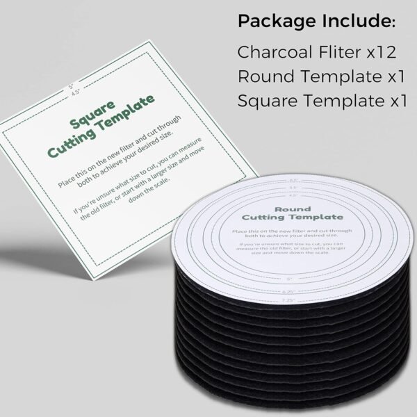 Perfnique Compost Bin Charcoal Filters, 12 Pack Filter Replacement for Compost Bucket, Kitchen Compost Bin Countertop Filters, Longer Lasting Activated Carbon Filters for Kitchen Pail Composter - Image 3