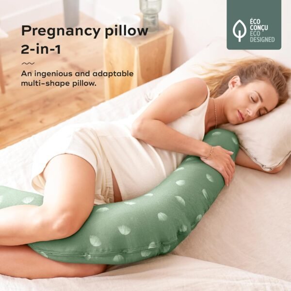 Babymoov B.Love 2-in-1 Pillow - The Original Organic Pregnancy Pillow & Nursing Cushion (Oeko-TEX Certified) - Image 2