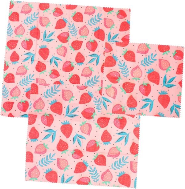 ABOOFAN 3pcs Beeswax Wrapping Paper Oil Proof Beeswax Paper Vegan Food Reusable Sandwich Wraps Food Wrapping Paper Food Wrapping Beeswax Paper Beeswax Wraps for Packing Candy French Fries