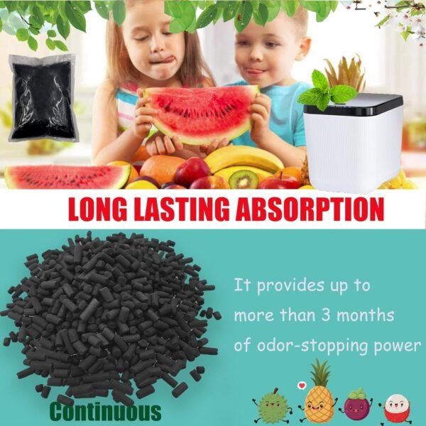 1.55 Pounds Oversized Pack Replacement Odor Absorbing Filter Refills for Smart Waste Kitchen Composter, Activated Charcoal for Electric Compost Bin Odor Control - Image 5