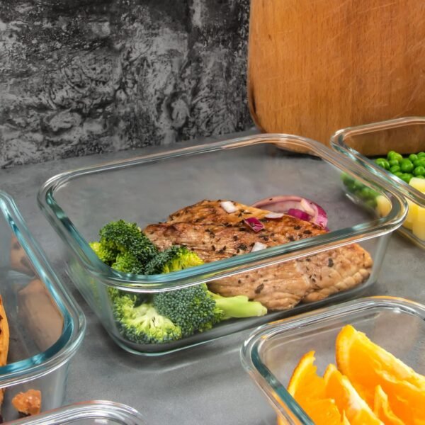 12 Pack Glass Storage Containers with Lids, Leak-Proof Meal Prep Containers, Dishwasher/Microwave/Oven/Freezer Safe Glass Food Storage Containers for Leftovers, to Go - Image 5