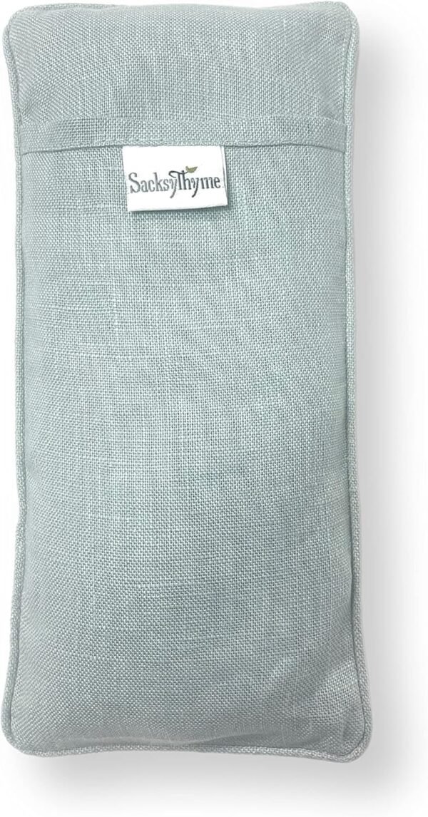 Organic Linen Eye Pillow - Lavender & Flaxseed for Relaxation, Yoga, Stress Relief - Microwavable Heating Pad & Cool Compress - Made in USA - Gifts for Meditation - (Unscented) - Image 3