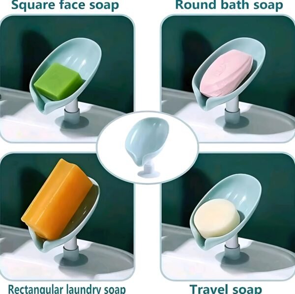 Self-Draining Soap Dish Holder with Suction Cup – Anti-Slip, Easy Clean Soap Holder for Shower, Bathroom & Kitchen Sink - Image 9
