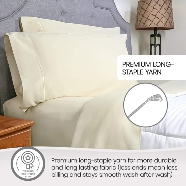 Whisper Organics Pillow Cases - 100% Organic Cotton Pillow Cases - Envelope Enclosure Type Pillowcase Set of 2-300 Thread Count Sateen Weave - GOTS Certified, Natural Color (Queen Size) - Image 4
