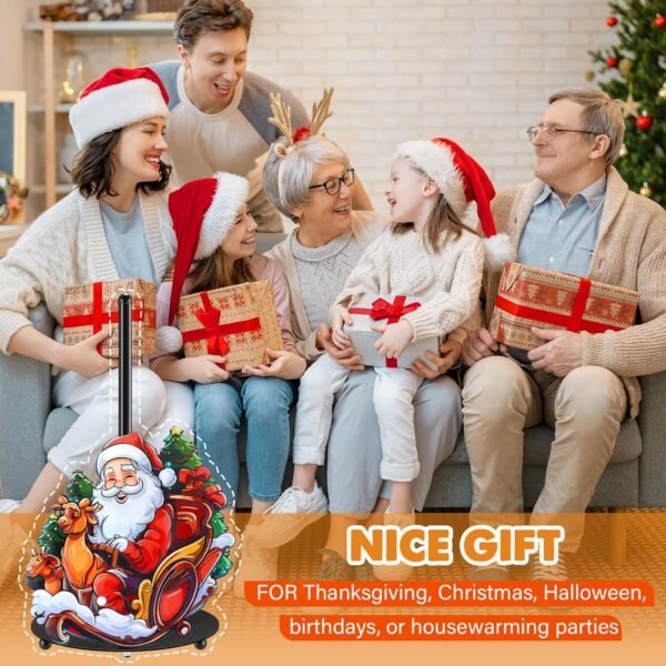 Nuogo 5 Pieces Christmas Paper Towel Holder Santa Claus Kitchen Decor Christmas Paper Towel Fall Thanksgiving Turkey Pumpkin Decor Accessories Metal Toilet Paper Holder Indoor Decorations for Bathroom - Image 6