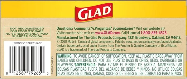 Glad Trash Bags, Kitchen Compost Bags 2.6 Gallon Garbage Bags, 100% Compostable Bag, Febreze Lemon, 44 Count (Package May Vary), Light Yellow - Image 18