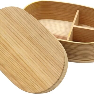 Castle Enterprise Natural Wood Absorbs Moisture and Eat Delicious, White Wood, Handmade, Bendowappa Bento Box, Natural