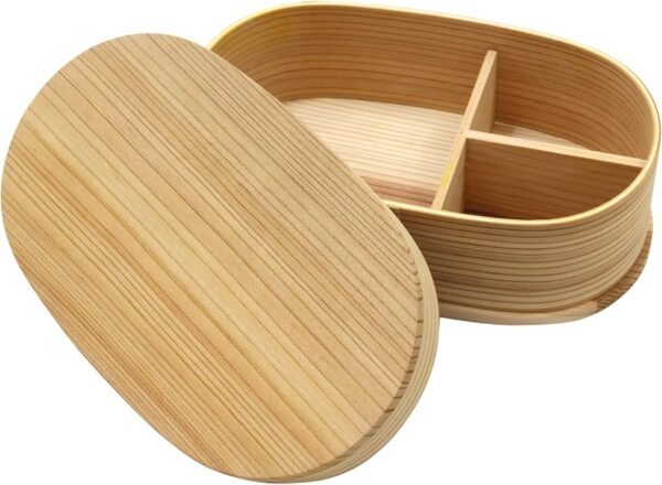 Castle Enterprise Natural Wood Absorbs Moisture and Eat Delicious, White Wood, Handmade, Bendowappa Bento Box, Natural