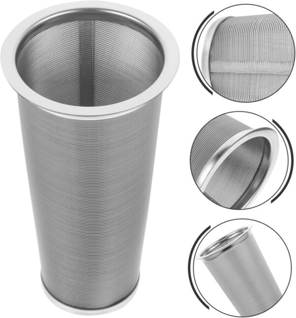 MAGICLULU Coffee Filter Tea Filters Mesh Coffee Filter Drink Strainer Espresso Ground Tea Sieve Tea Residue Strainer Espresso Maker Coffee Filter for Mason Jar Stainless Steel - Image 2