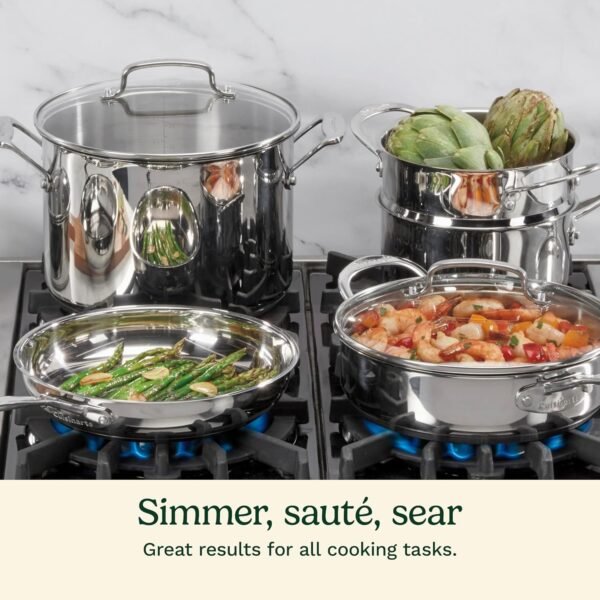 Cuisinart 11-Piece Cookware Set, Chef's Classic Stainless Steel Collection 77-11G - Image 4