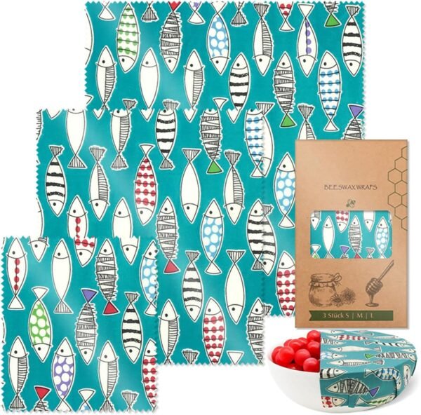 Reusable Beeswaxs Food Sealers 3 Pieces Set Fashionable Kitchen Supplies Home Accessory For Organization Daily Use - Image 5